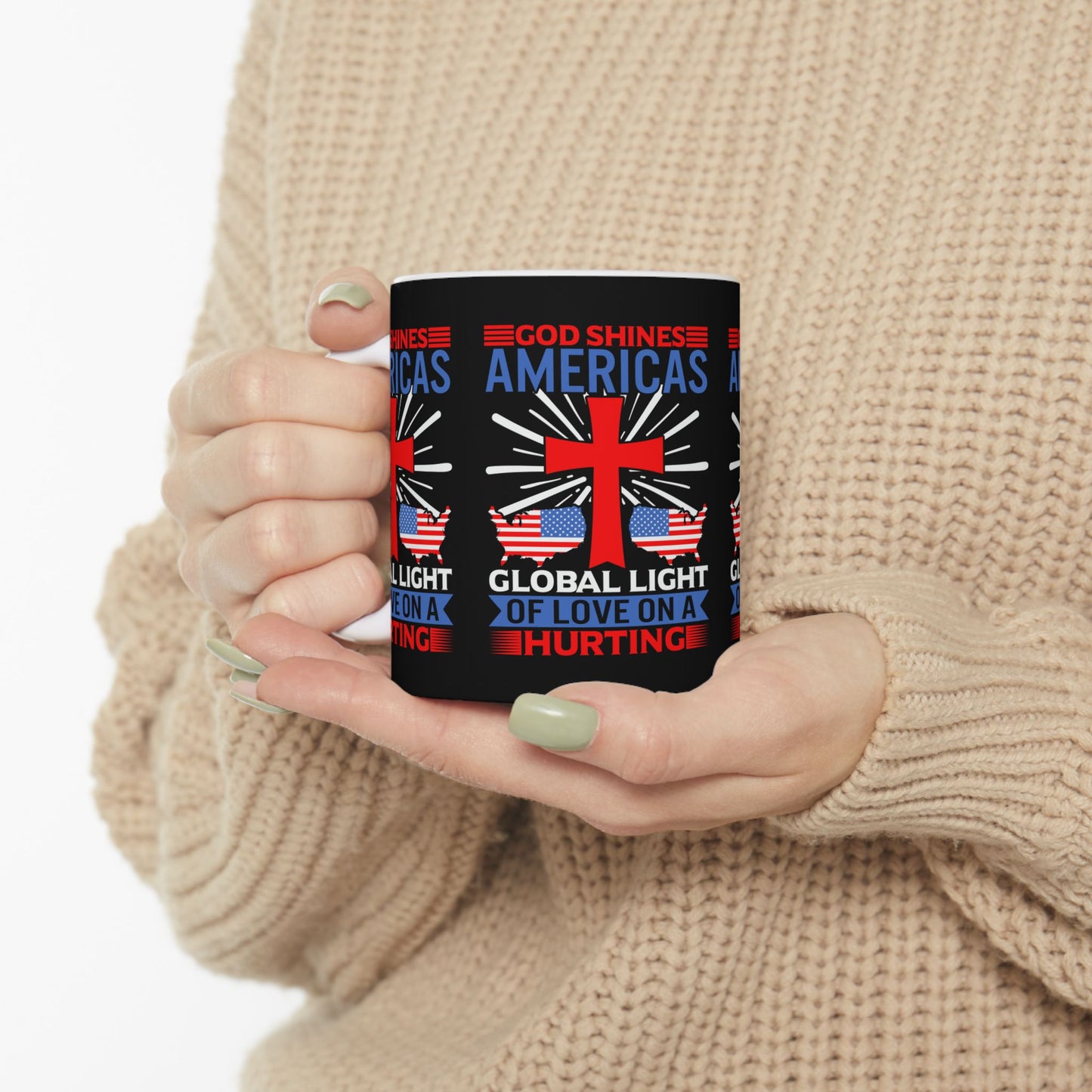 Mug Cup-God Shines Americas Global Light Of Love