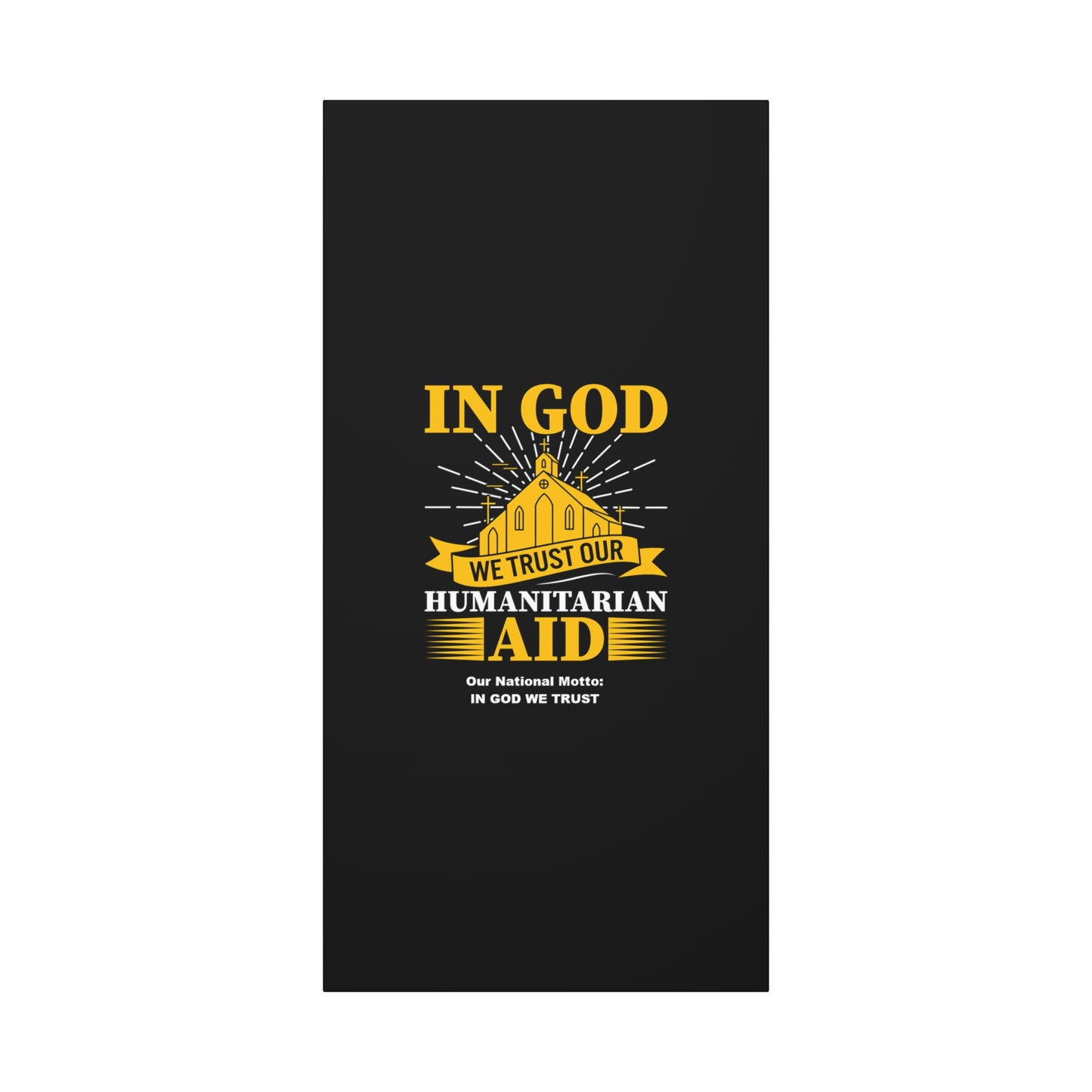 Inspirational Canvas Wall Art - 'In God We Trust' Humanitarian Aid Design