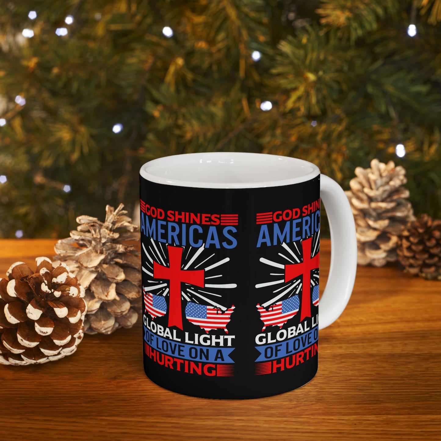 Mug Cup-God Shines Americas Global Light Of Love
