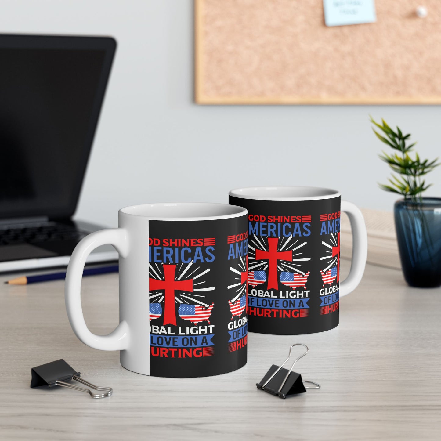 Mug Cup-God Shines Americas  Global Light Of Love