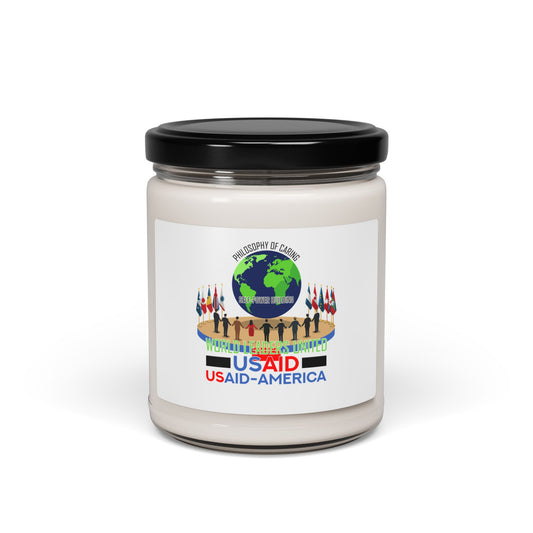 USAID and USAID-AMERICA Soy Candle - 9oz | Eco-Friendly Scented Candle for Home Fragrance & Gifts